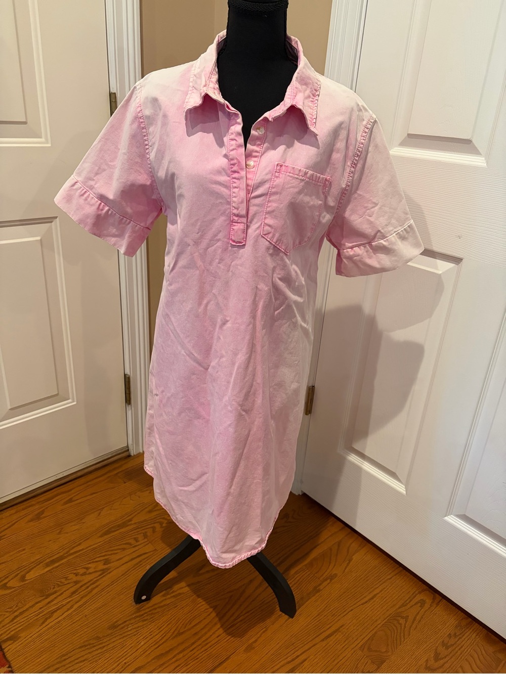 Pink Lily Light Pink Short-Sleeve Polo Dress
